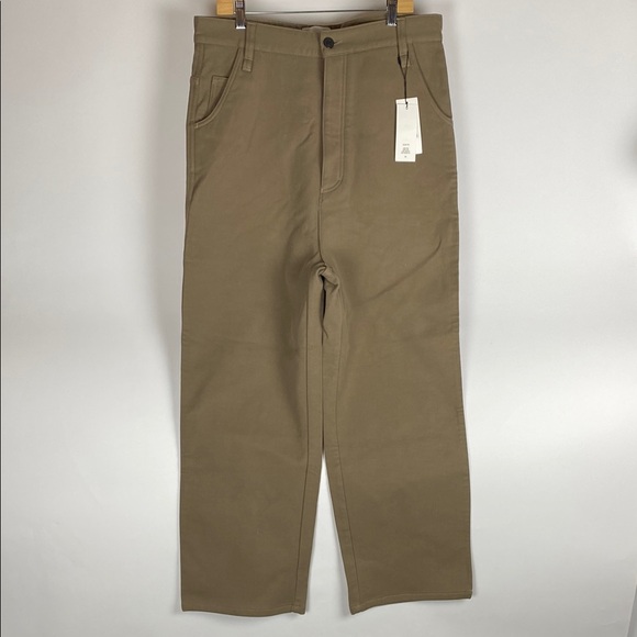 NWT AMI Paris Alex Fit Pants Low Rise Wide Leg Low Crotch Button Fly Men’s SZ 34